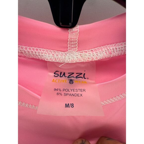 Suzzi NWT Pink Tie Dye Long Sleeve Rash Guard UPF 50+ Swim Shirt M Colorful - Picture 2 of 7